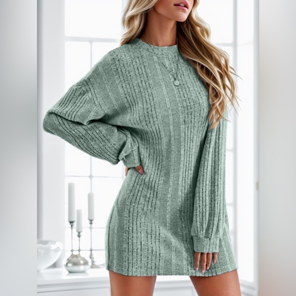 Chilly Comfort Mini Sweater Dress - Picture 2 of 3